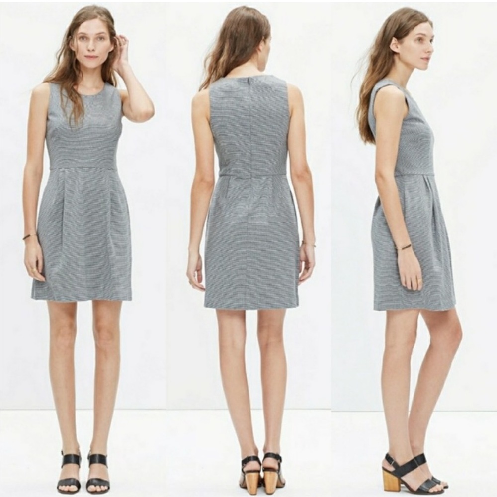 Madewell Verse Ponte Dress in Heather Gray with Pockets, Size XS